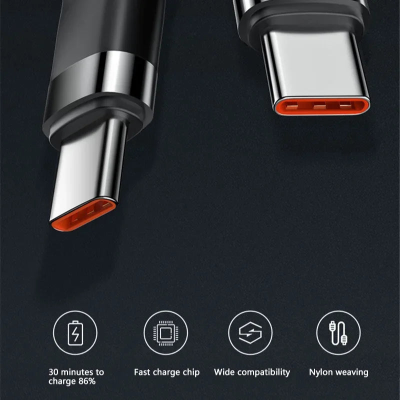 SugarVolt 120W Fast Charging USB-C Cable