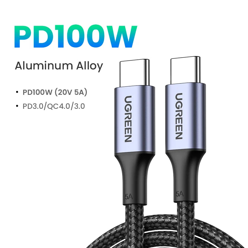 SugarVolt 100W/60W USB-C to USB-C Fast Charging Cable