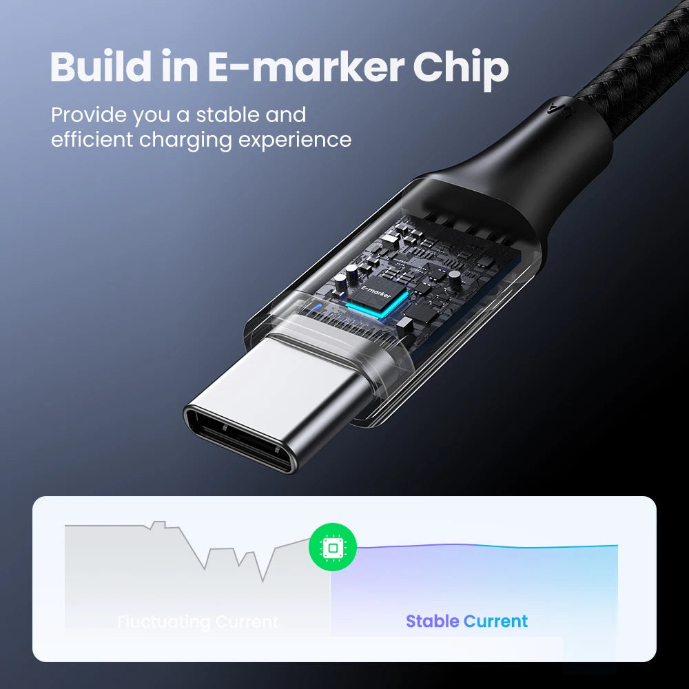 SugarVolt 100W/60W USB-C to USB-C Fast Charging Cable