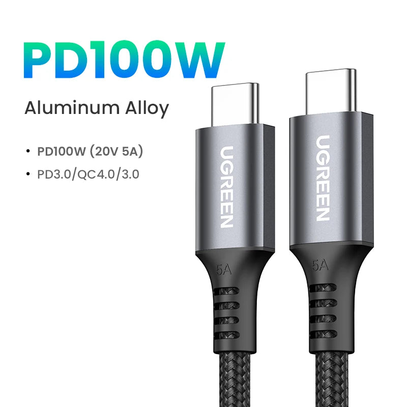 SugarVolt 100W/60W USB-C to USB-C Fast Charging Cable