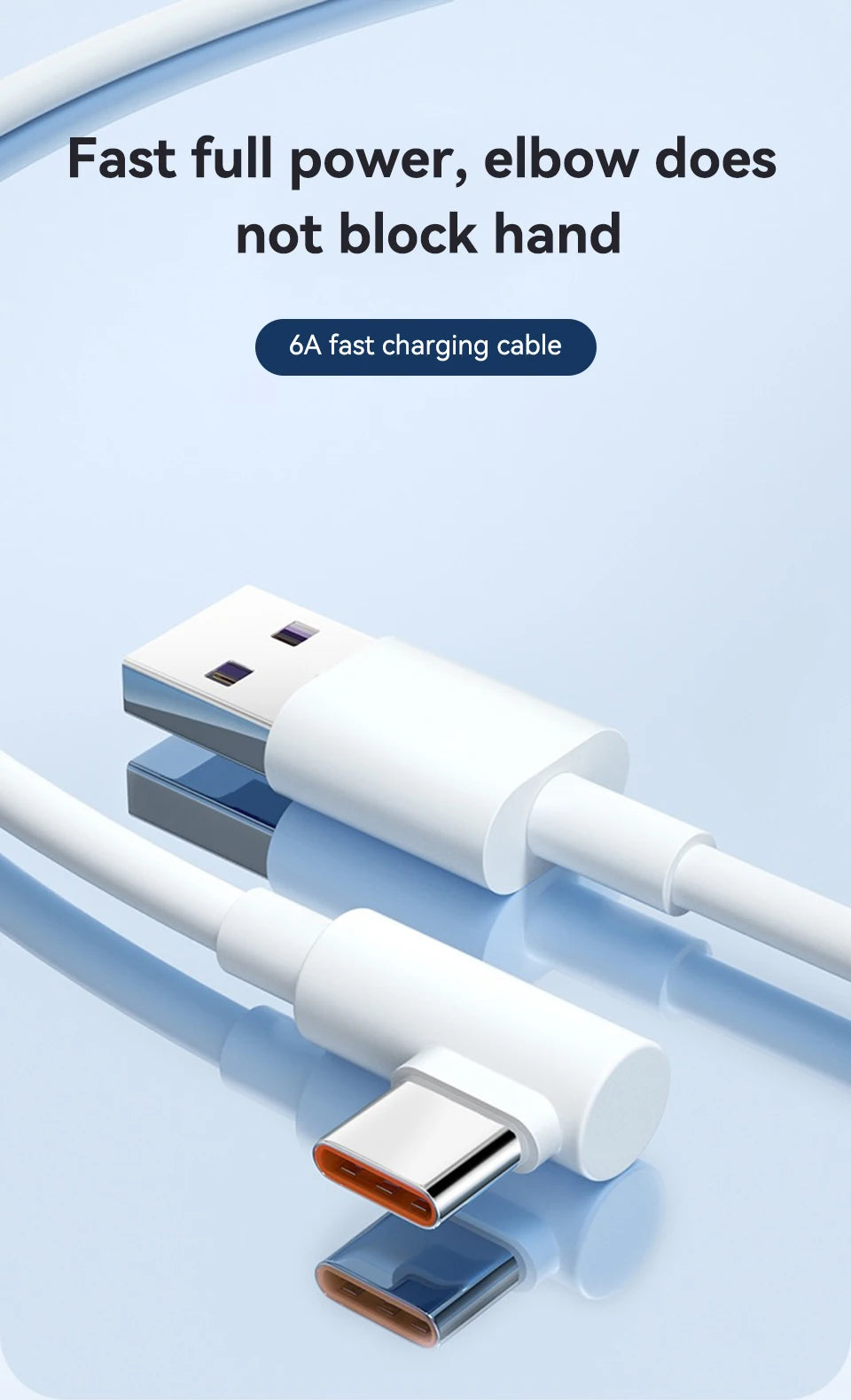 SugarFlex Elbow USB-A to USB-C Cable