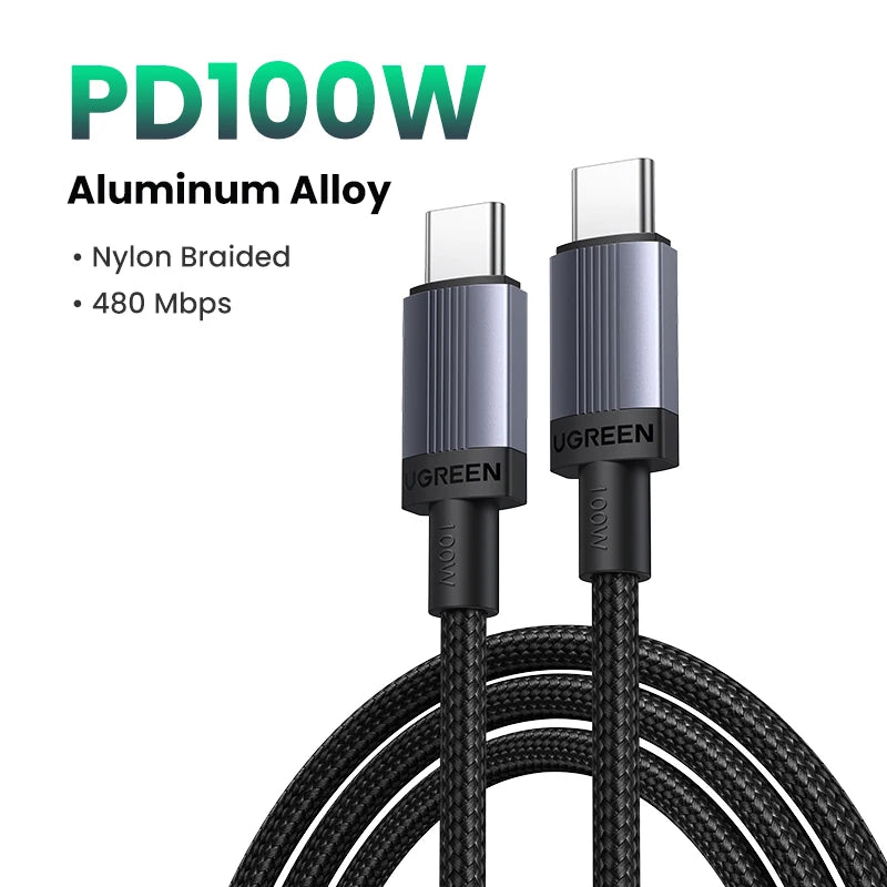 SugarVolt 100W/60W USB-C to USB-C Fast Charging Cable