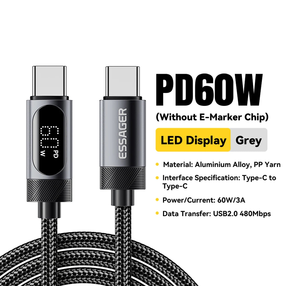 SugarVolt USB-C to USB-C Fast Charging Cable