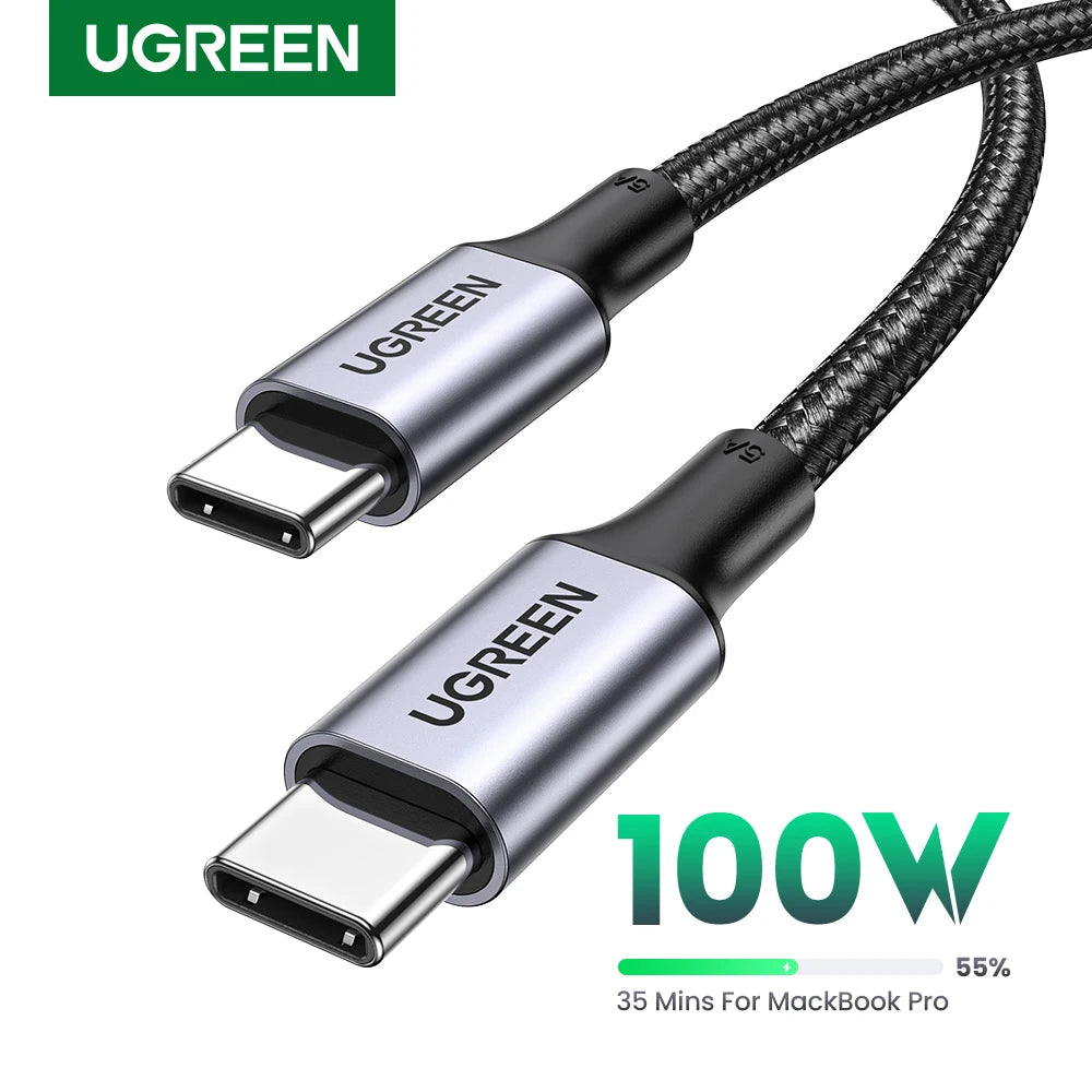 SugarVolt 100W/60W USB-C to USB-C Fast Charging Cable