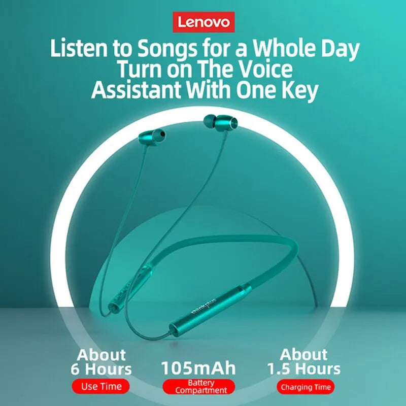 Lenovo HE05X Updated Version Wireless Neckband Earphones